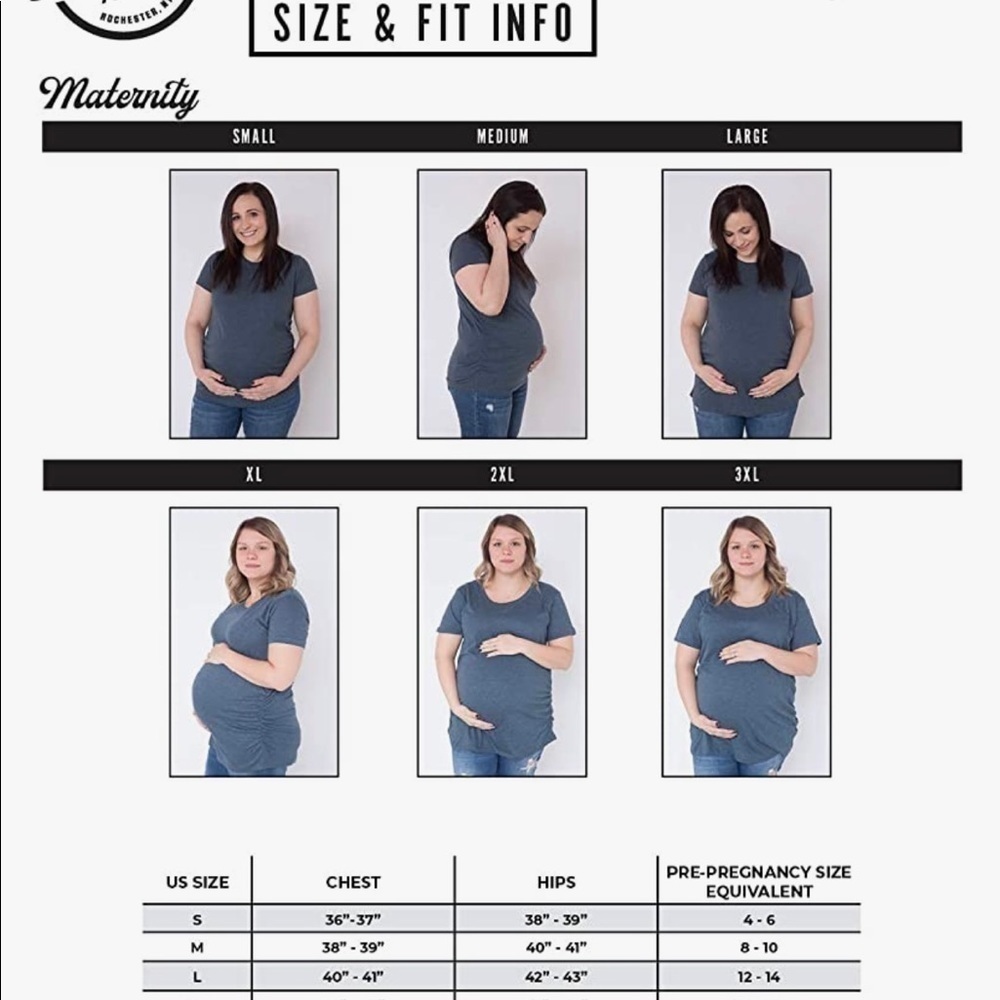5/$20 Maternity shirt girl baby size xxl - Picture 8 of 8